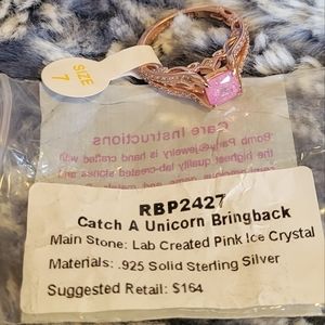 💍 Bomb Party Pink Ice Crystal .925 Ring💍